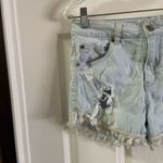 Altar'd State Altered State Light Wash Pom Trim Denim Shorts size 28 Photo 3