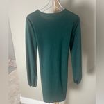 Tobrief Green Long Sleeve Tie Front Mini Dress Size Small NWT Photo 5