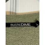 Rustic Dime Women’s Distressed Sweater, Olive Green, Large Green Photo 5