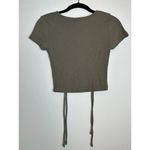 Princess Polly  Olive Crop Bustier Top with Ties Size 4 Photo 1