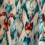 ZARA  metallic gold colorful abstract ikat print lightweight pants size small Photo 9