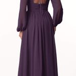 Azazie Norah Chiffon Plum Bridesmaids Dress Photo 1
