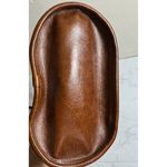 Brighton Y2K Brown Leather Crocodile Printed Silver Heart Handles Small Tote Photo 4