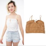 Aeropostale  Orange Lace Inset Cropped Cami Size Small Photo 1