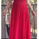 Lulus Red Halter Maxi Dress – Size M | Formal Evening Gown Size M Photo 0