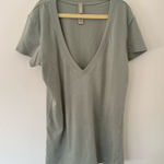 SKIMS  V-Neck Mineral Green Top Photo 0