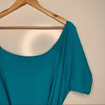 Torrid Teal French Terry Off The Shoulder T-Shirt Dress Size 4 Photo 5