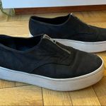 Vince Warner Zip Platform Black Suede Sneaker Women's 8US Photo 4