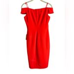Eliza J Red Off-Shoulder Sheath Cocktail Dress size 6 Photo 3