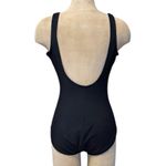 Slimsuit Vintage Swimsuit Floral One Piece Gold Button USA 12 14 Purple Photo 2