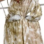 Faithfull the Brand Celina Midi Dress Cutout Tan TieDye Beach Size X-SMALL USA 2 Photo 5