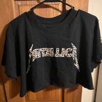 Metallica Crop Top Graphic Tee Black Size L Photo 0