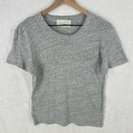 ZARA  Essentials Gray Linen‎ Blend Relaxed Fit Short Sleeve Tee Casual Size S Photo 0