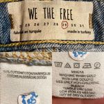 We The Free Free People  Womens Skirt Blue Denim Button Fly Distressed Fray 29 Photo 8