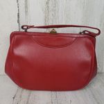 Solid Red Mini Clasped Handbag Women's Small Purse Photo 0