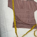 Heart soul Y2K Lace Short Sleeve Top in dust Pink Sz M Photo 4