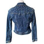 Romeo + Juliet Couture Romeo & Juliet Studded Cropped Denim Jacket, Sz M Photo 2
