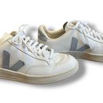 VEJA V-10 White Leather Gray Suede Sneakers Women’s 10 Sustainable Low Top Photo 0