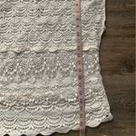 Aerie  Cream Ruffled Lace Blouse S Photo 5