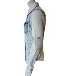 Dishe White & Blue Bedazzled Button Down Shirt (M) Size M Photo 4
