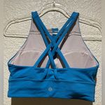 Lululemon  NWT Energy High Neck LL sports Bra Zipper Blue Size 8 Photo 1