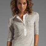 Marc by Marc Jacobs REVOLVE  Grey Slubbed Linen Top X20 Photo 0