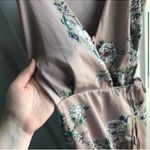 ASTR Floral Satin Silk Wrap Dress Photo 3