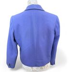 Vintage 90s Wool Cashmere Blend Periwinkle Blazer Size 8 City Spirit Bold Preppy Photo 3