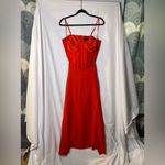 Bardot  Martini Midi Dress In Fire Red Size Large Photo 3