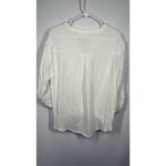 Everly  white crisscross roll up sleeve blouse, size medium ￼ Photo 6