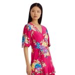 Ralph Lauren NWT! Lauren  Floral Stretch Jersey Pink Dress - Size 8 Photo 2