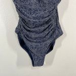 Nip Tuck Swim One Piece Swimsuit Size 6 Blue White Chevron Tummy Control Cups Photo 5