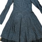 Free People Black Lace Long Sleeve Mini Dress Boho Gothic Elegance Sz M Photo 5