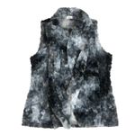 VINE STREET Ombre Faux Fur Vest Sz L Gray Open Front Cozy Everyday City Made USA Size L Photo 2