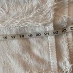 Michael Kors Michael White Short Sleeve Fringe Sweater XS Photo 5