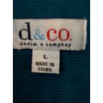 Womens Teal Corduroy Button Front Vest Size Medium Blue Size L Photo 1