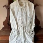 Anthropologie Anthropology PILCRO Long Sleeve Denim Micro Mini Neutral Shirt Dress: Size Small Photo 0