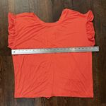 White Birch  coral ruched back top with flutter sleeves, size XL Photo 6