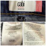CAbi High Straight Jeans #3561 Dark Wash Distressed Women’s Size 2 Photo 6