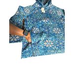 Talbots NWT Sz Medium Blue Fair Isle Print Hooded Sweatshirt Pullover #B12-6 Photo 4