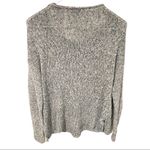 Vince  Womens Large Grey Open Knit Drop Shoulder Crew Neck Sweater Photo 4