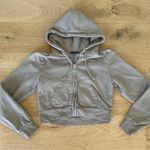 Brandy Melville  - Zip Front Hoodie in Beige Photo 0