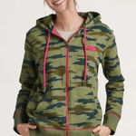 Heritage Hoodie Size Small Woodland Camo Green Pink Full Zip Photo 0