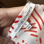 Collective Concepts  Cold Shoulder Flowy Print White Red Size S Strappy Bohomian Photo 10