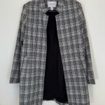 Carolina belle Classic  Black & White Plaid Open Front L Jacket Size L Photo 0