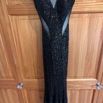 Faviana  Mesh Black Sequin Prom Gown Photo 1