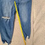 Torrid Women's Medium Blue Distressed Jeggings Plus Size 22T Raw Hem Stretch Photo 5