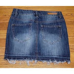 Dollhouse Raw Hem Denim Mini Skirt Western Y2K 90's Festival Country Rodeo Utility Size‎ 5 Photo 2