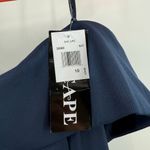 XScape Dress SZ 10 Ruffle Off The Shoulder Gown Evening Wedding Formal Navy NWT Photo 7