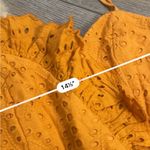 Selfie Leslie  mustard yellow crochet mini eyelet dress Photo 2